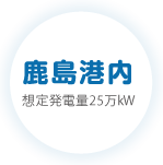 鹿島港内 想定発電量25万kW